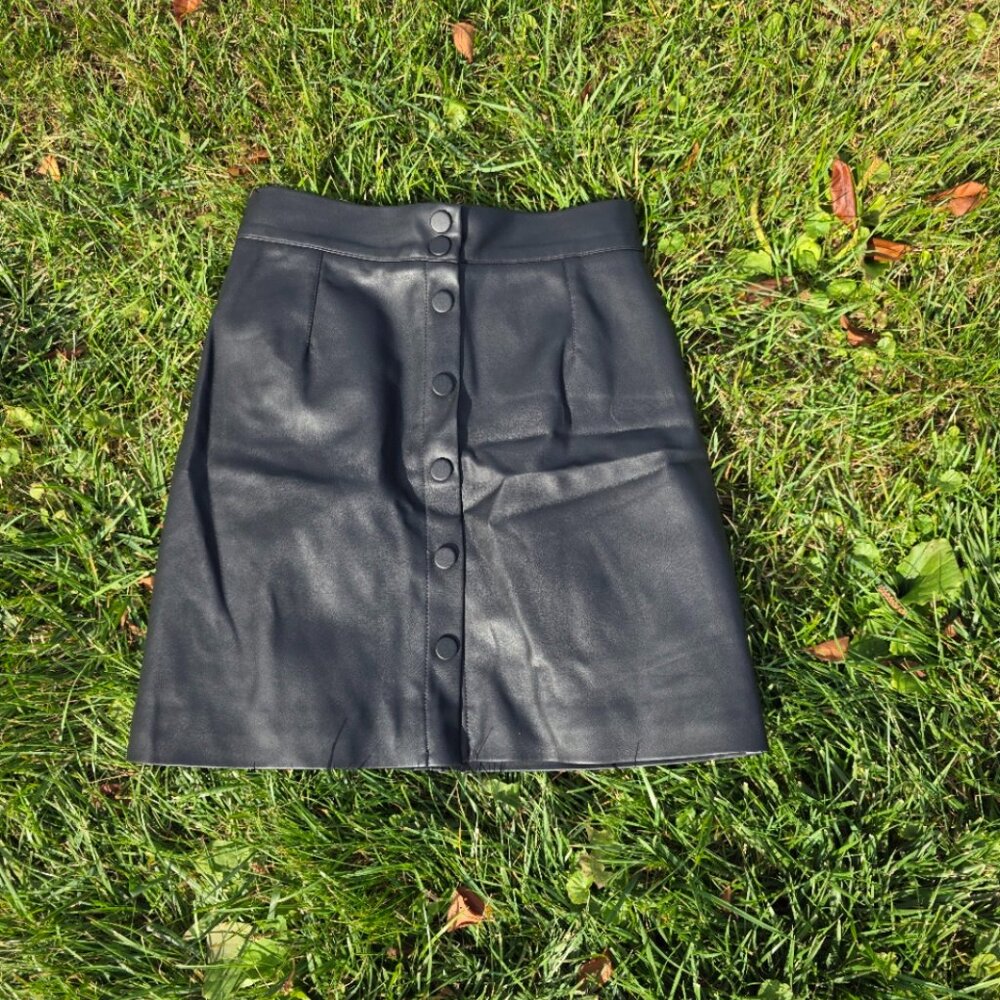 H&M Faux Leather Skirt